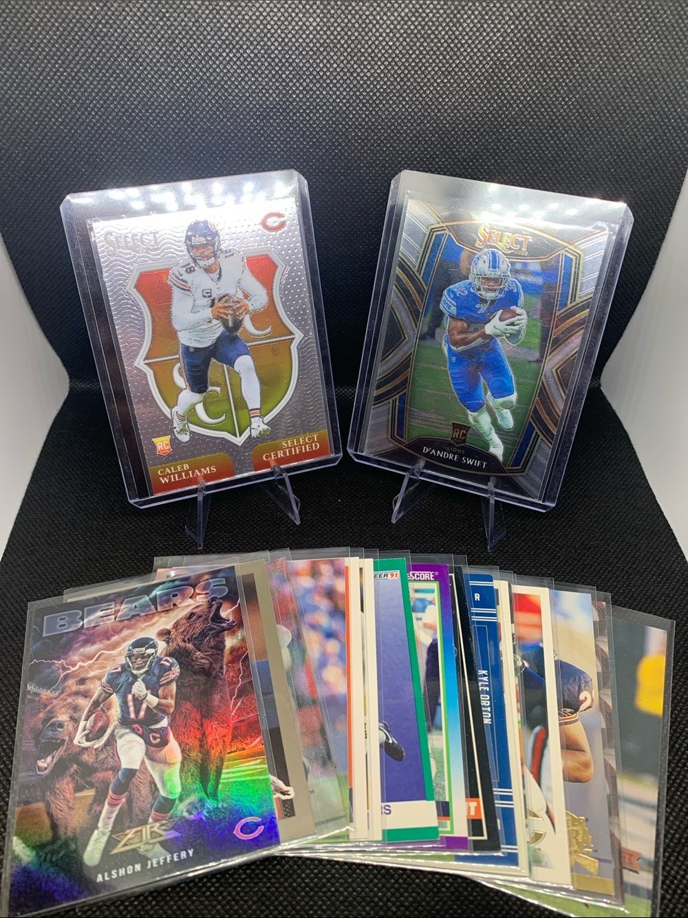 Chicago Bears Lot Caleb Williams Rookie Card D'andre Swift Ron Rivera & More